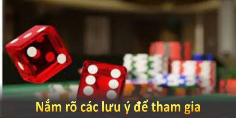 Nắm rõ các lưu ý để tham gia chơi một cách hiệu quả nhất